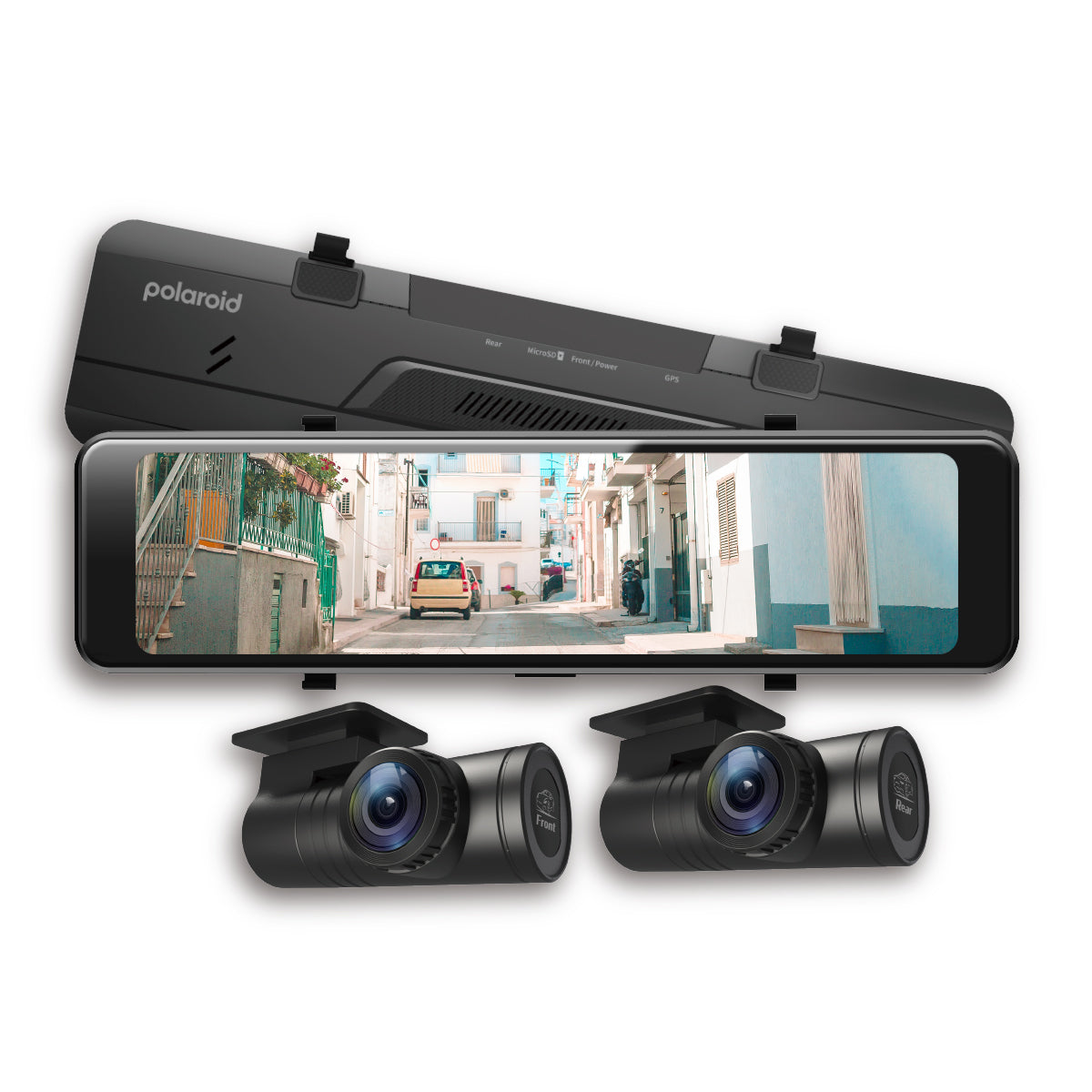 Polaroid M220 雙外拉電子後視鏡 汽車行車記錄器