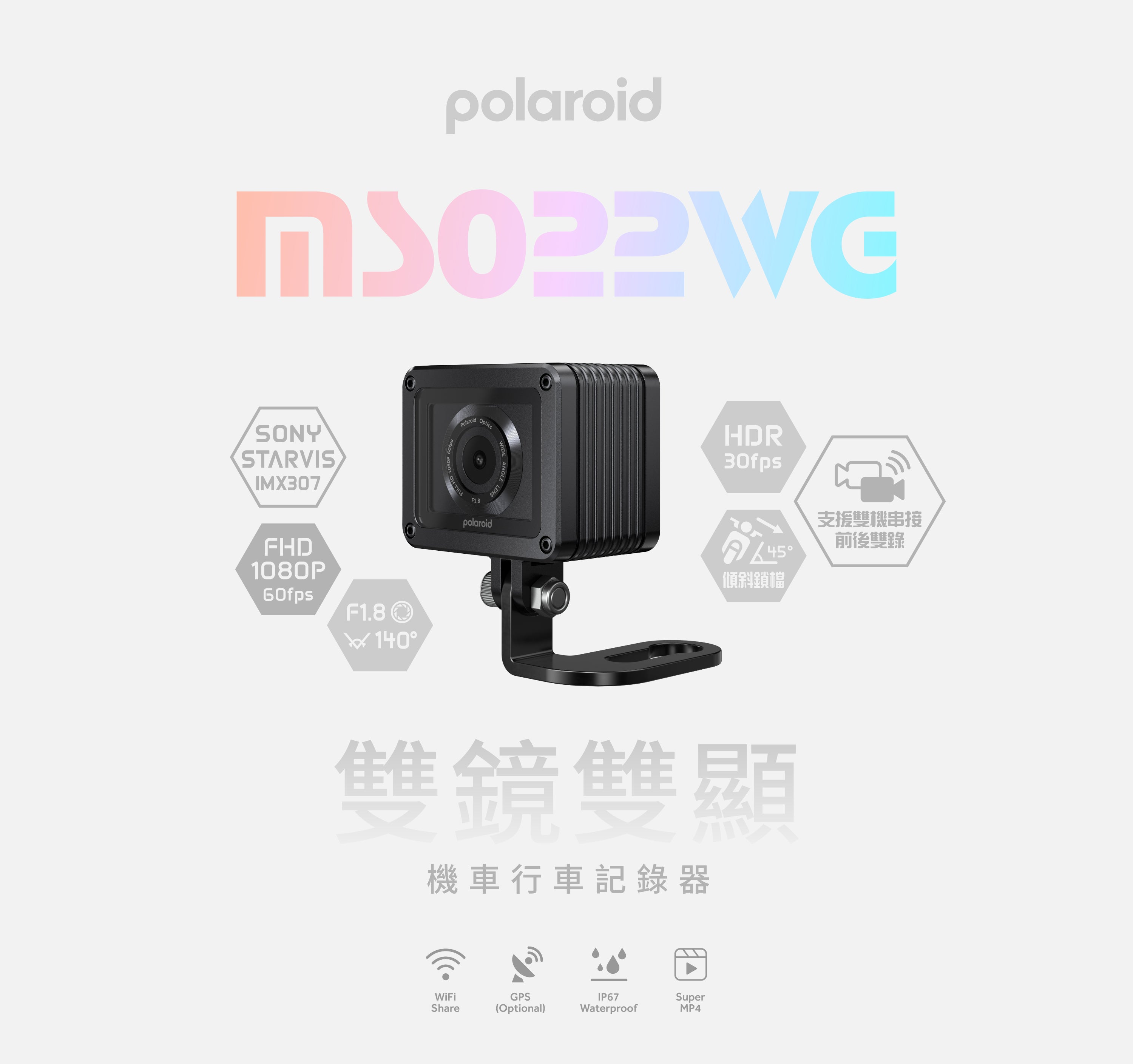 Polaroid MS022WG 機車行車記錄器