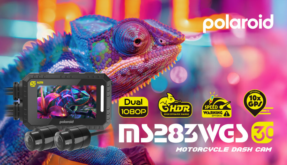 開箱實測｜Polaroid MS283WGS 全新一代機車行車記錄器 面面守護全方位安全