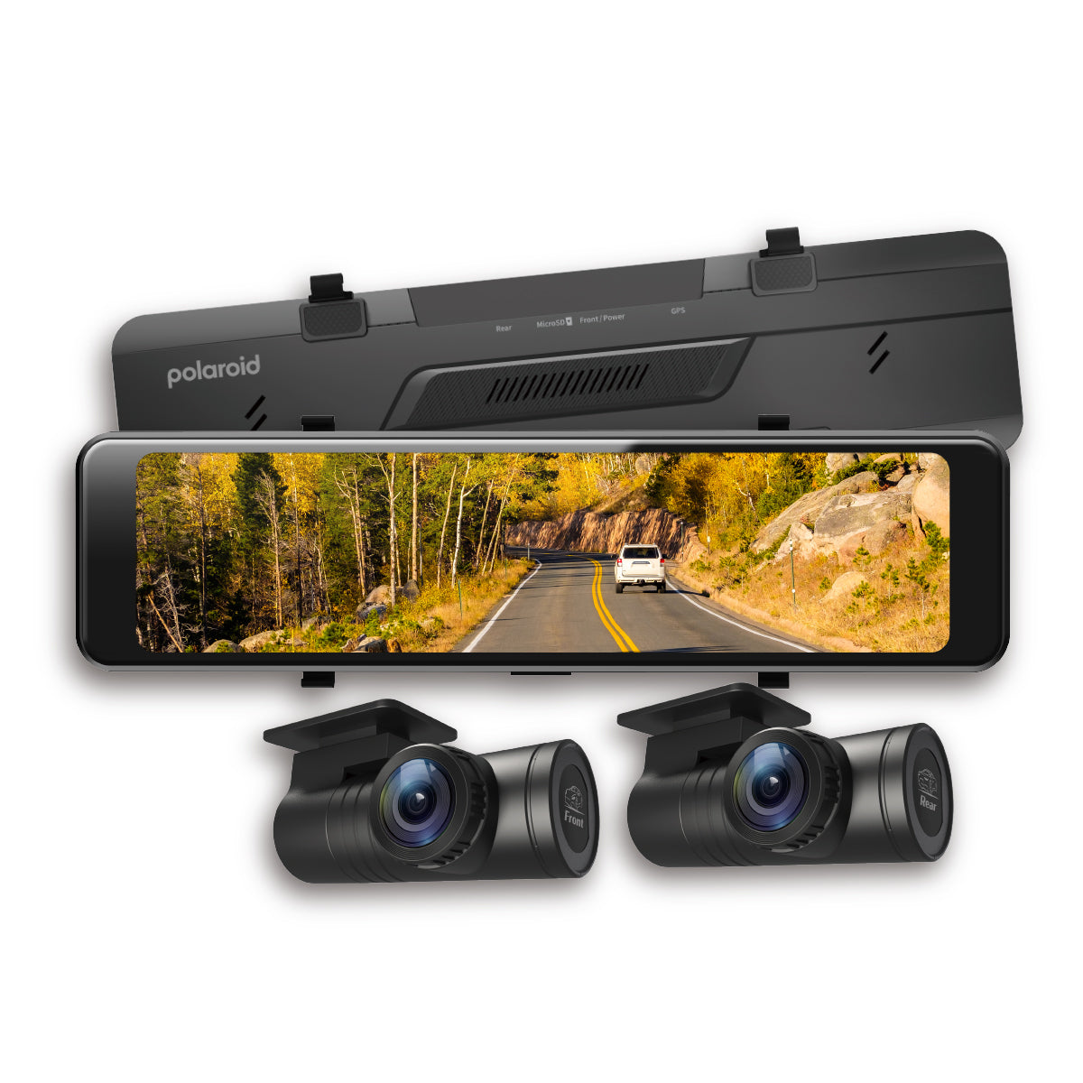 Polaroid M520 雙外拉電子後視鏡 汽車行車記錄器