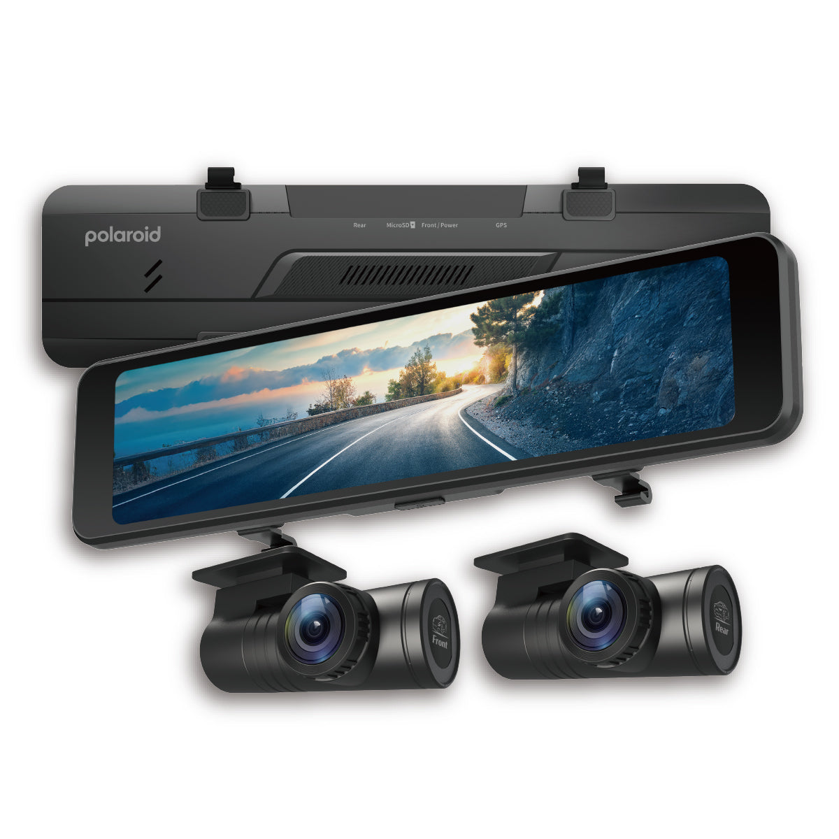 Polaroid T1211D 雙外拉電子後視鏡 汽車行車記錄器 商品圖